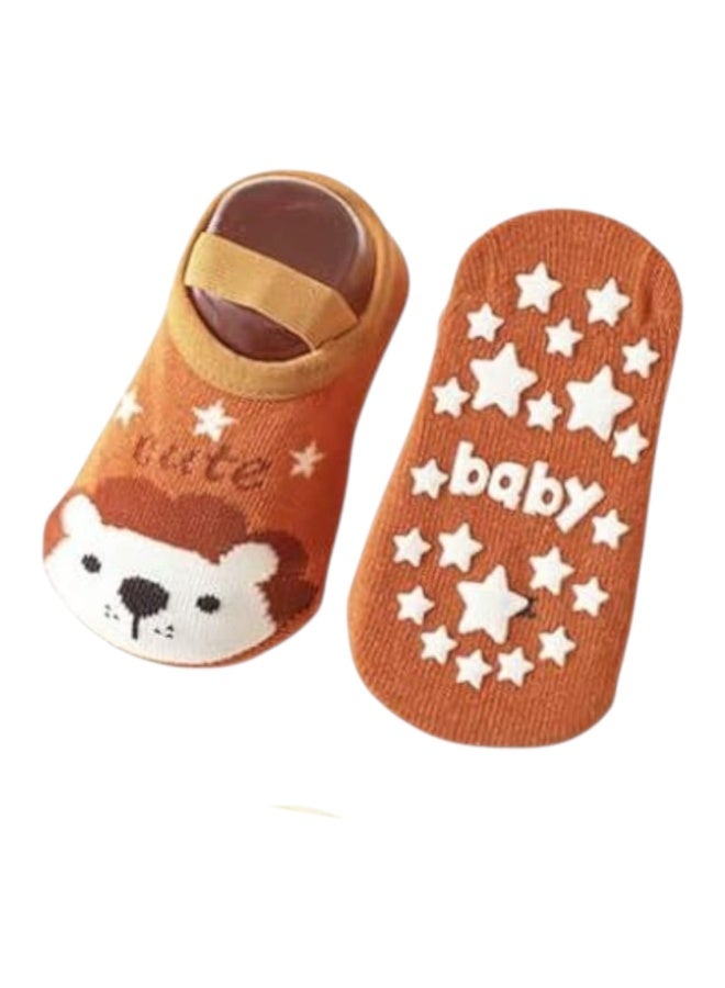 شراب أطفال من القطن مانعة للانزلاق مع رسومات كرتونية للأولاد والبنات،small  3-36 شهر، موديل 373